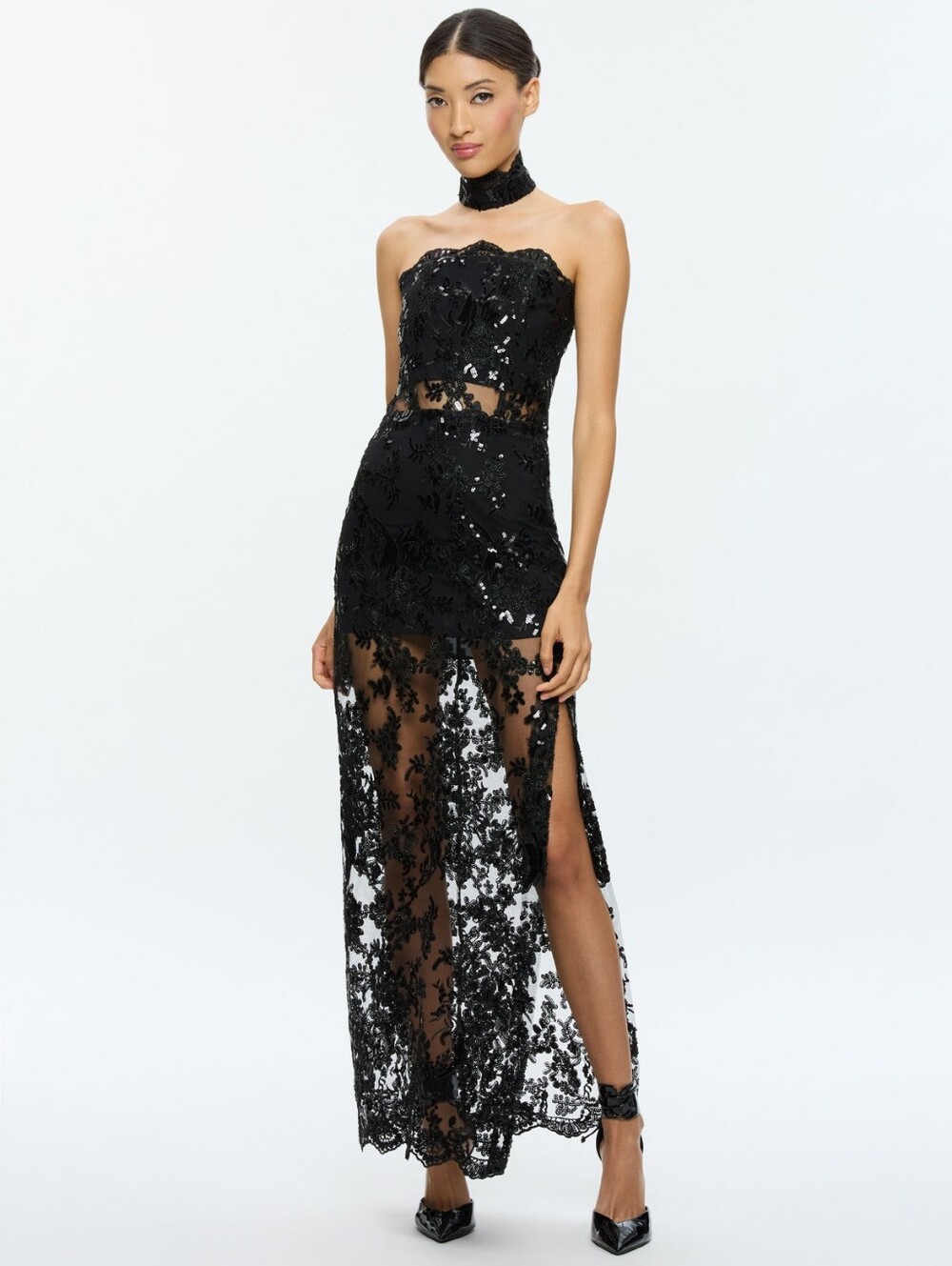 Alice + Olivia GEORGIE EMBELLISHED GOWN Dress